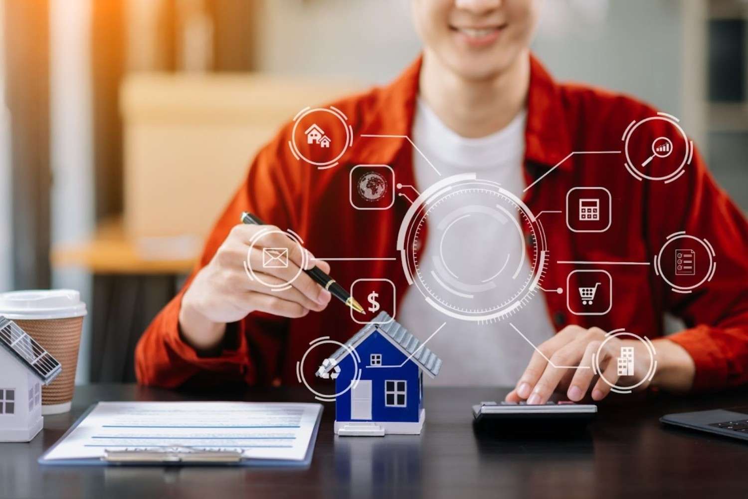 Real estate agent using transaction management software to save time on deals