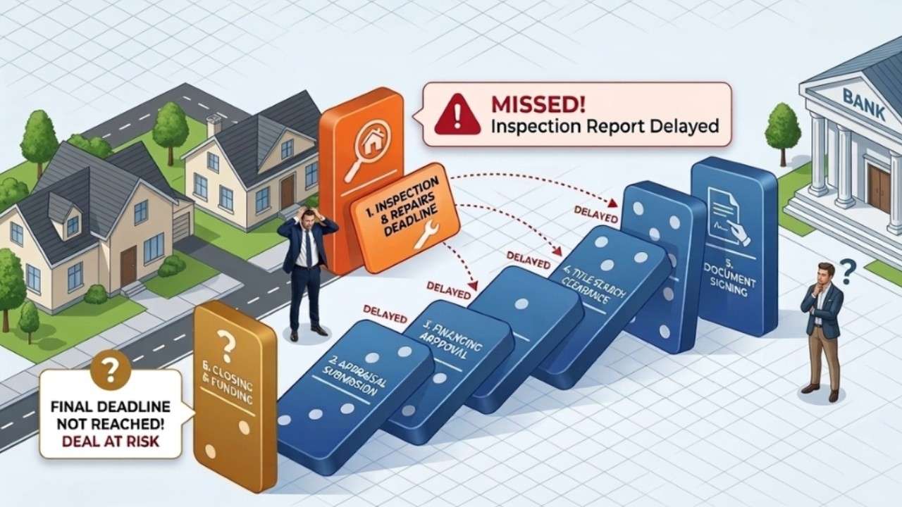Real estate deal collapse caused by a missed deadline without proper real estate task management software