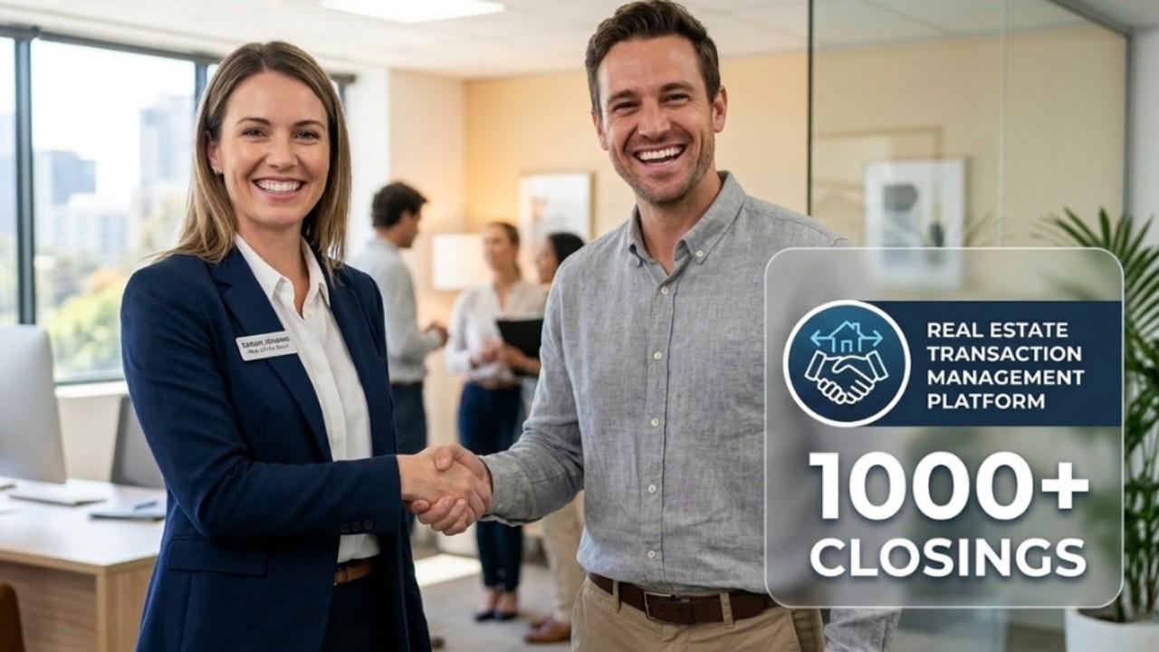 Real estate agent successfully closing 1000+ deals using a real estate transaction management platform