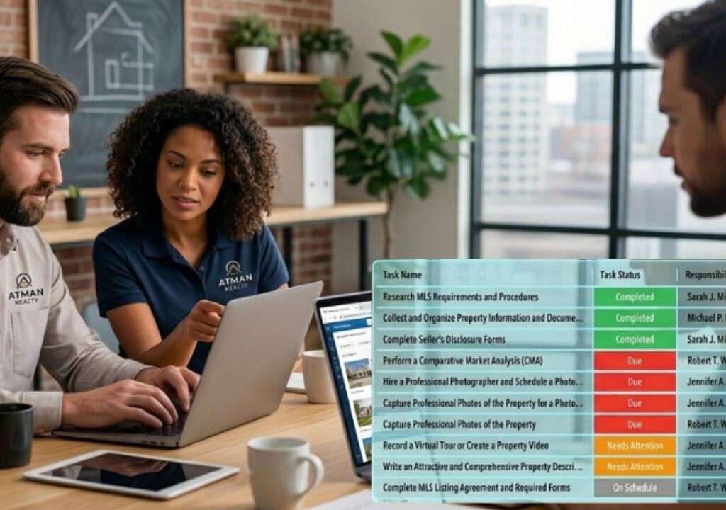 Real estate team using best real estate task management software to simplify task tracking and accountability