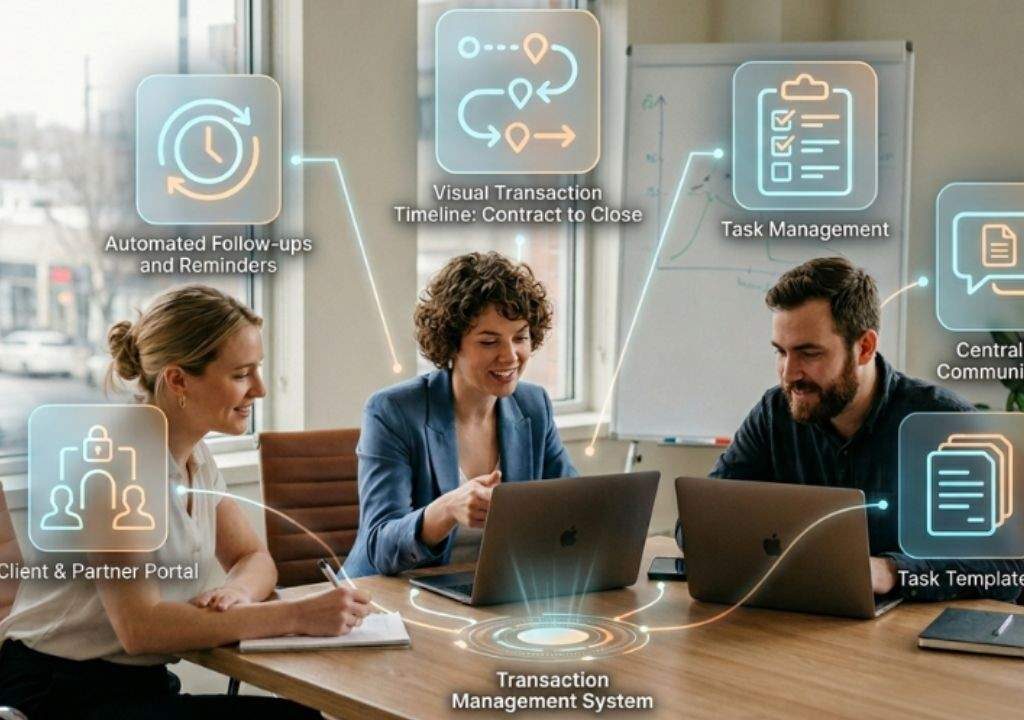 Real estate team using a dedicated transaction management system that integrates with FUB to simplify workflow
