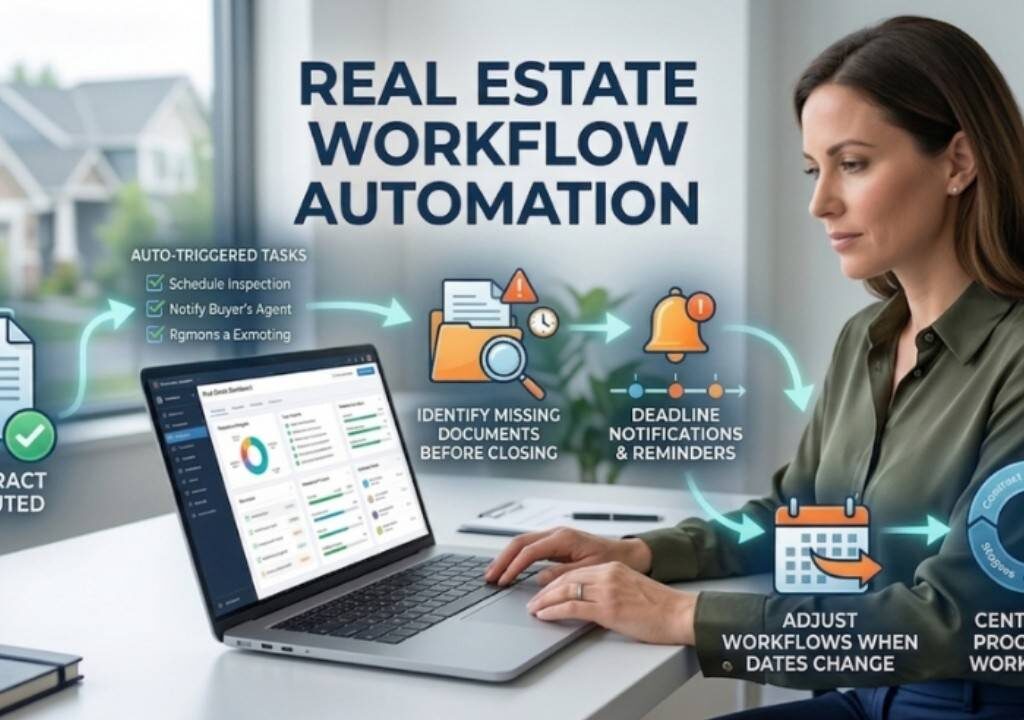 Real estate agent using workflow automation to streamline the contract to close process