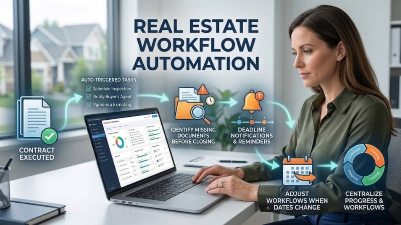 Real estate agent using workflow automation to streamline the contract to close process